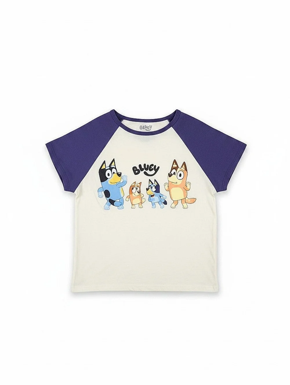 NWT! Bluey Raglan Sleeve Girls T-Shirt - Blue/White